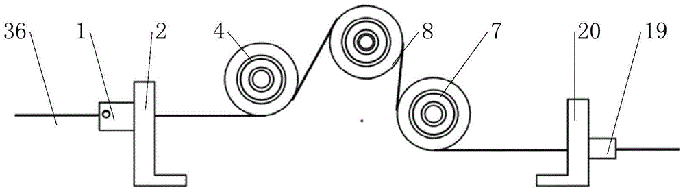 Automatically adjustable wire rope tensioner