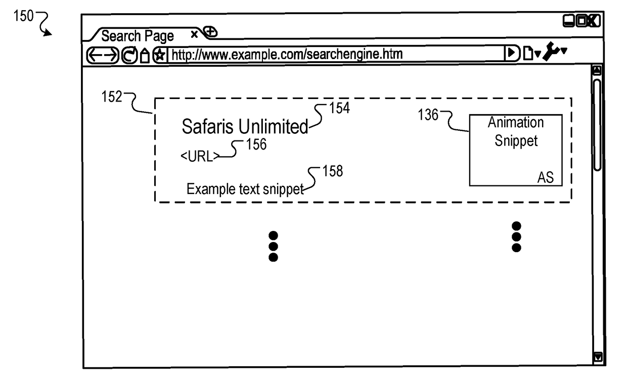 Animated snippets for search results