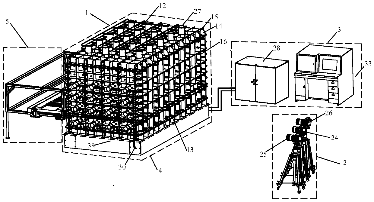 Intelligent mine mining model test system under multi-field coupling