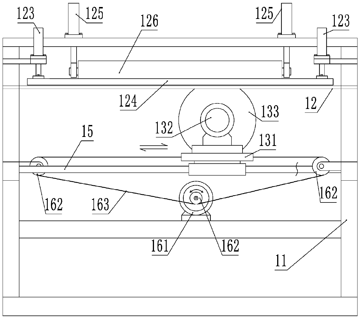 Foamed rubber cloth cutting and winding integrated treatment equipment