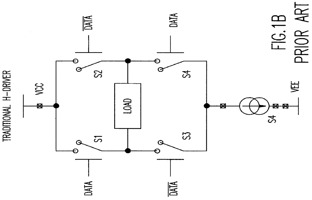 High speed write driver for magnetic inductive write head using a half-switched H-driver