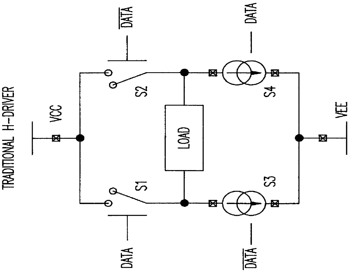 High speed write driver for magnetic inductive write head using a half-switched H-driver