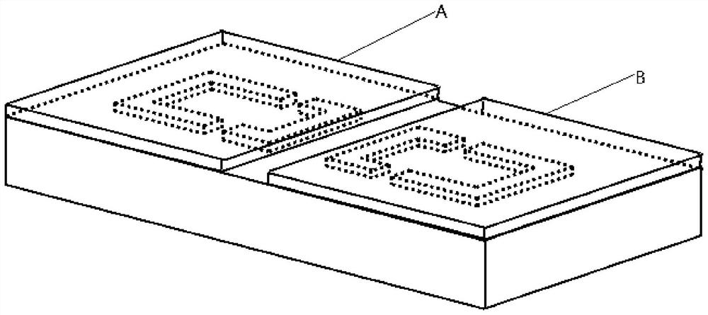 Terahertz ring-couple metamaterial device based on photoselective control of metal-two-dimensional organic-inorganic hybrid perovskite and its preparation method