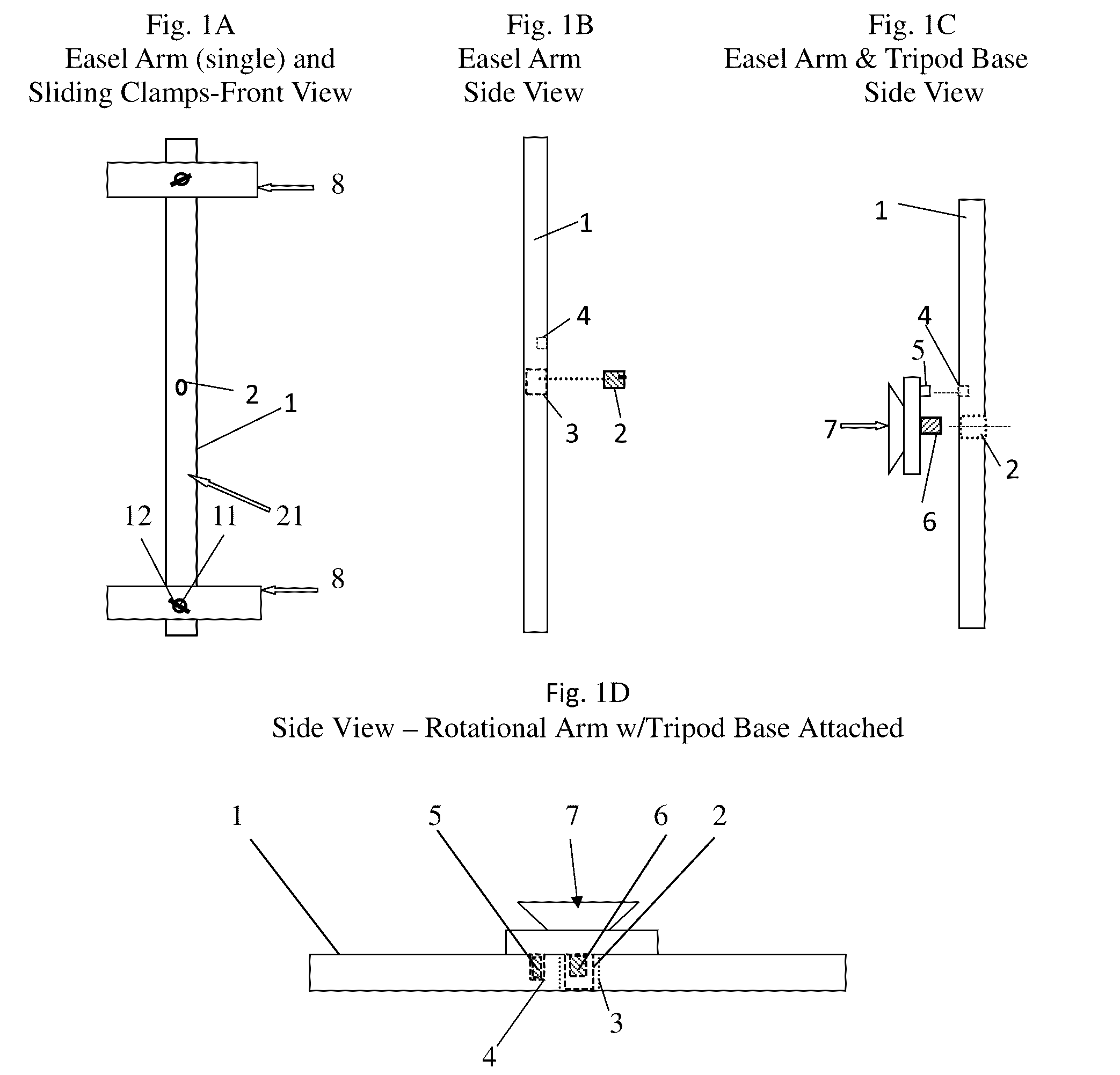 Easel with a built-in Connecting Device for a Mounting Mechanism