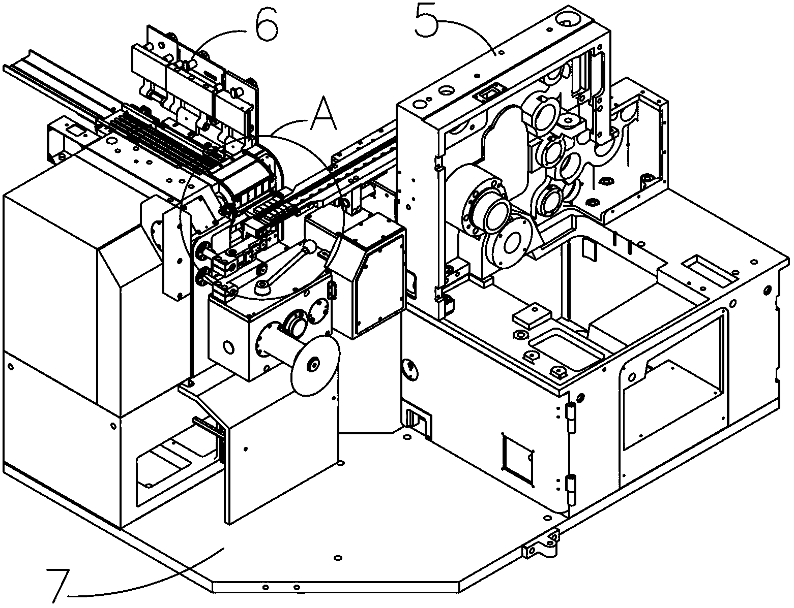 Block pack to strip pack switching device and automatic packaging machine using same