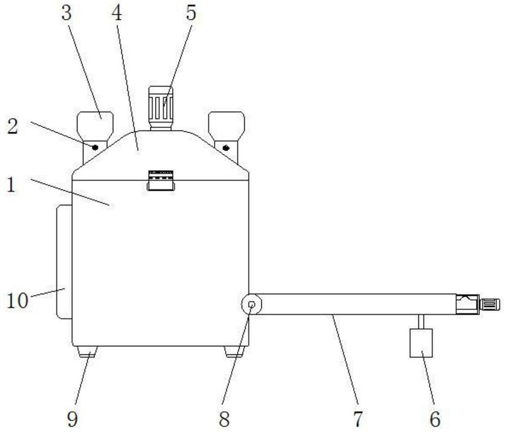 Drying device for treating mucky soil and using method thereof