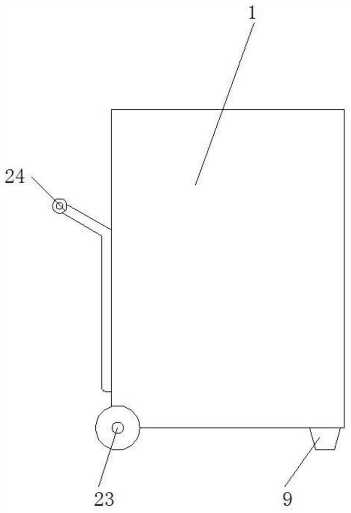 Drying device for treating mucky soil and using method thereof