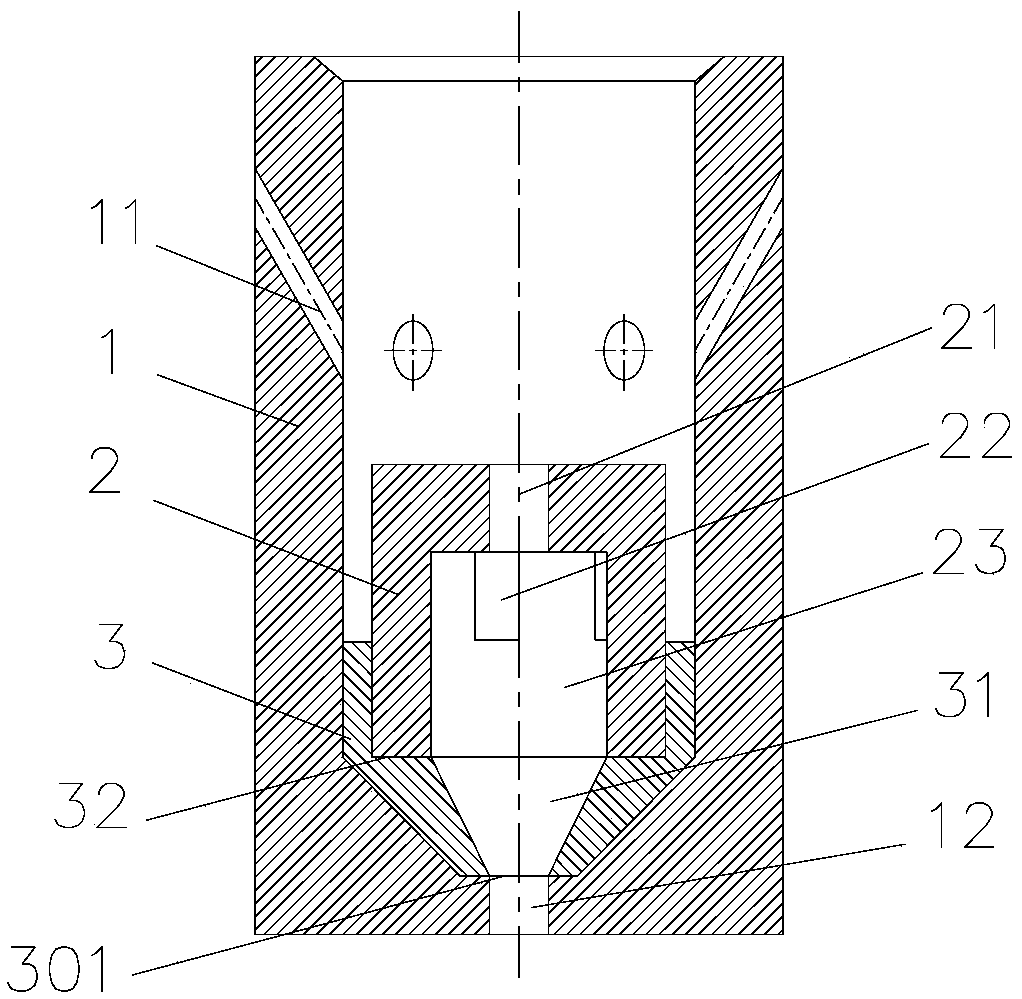 Cut-in direct-rotation mixed jet self-propelled nozzle