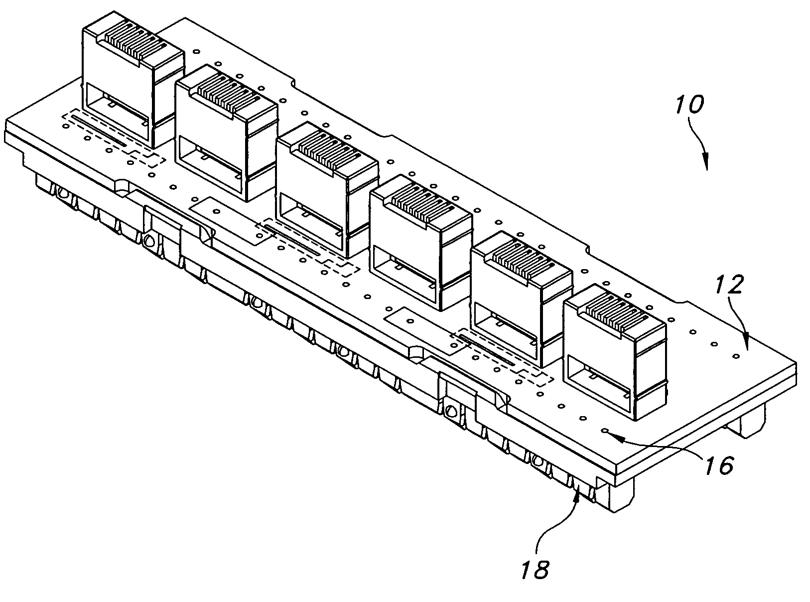 Low noise multiport connector