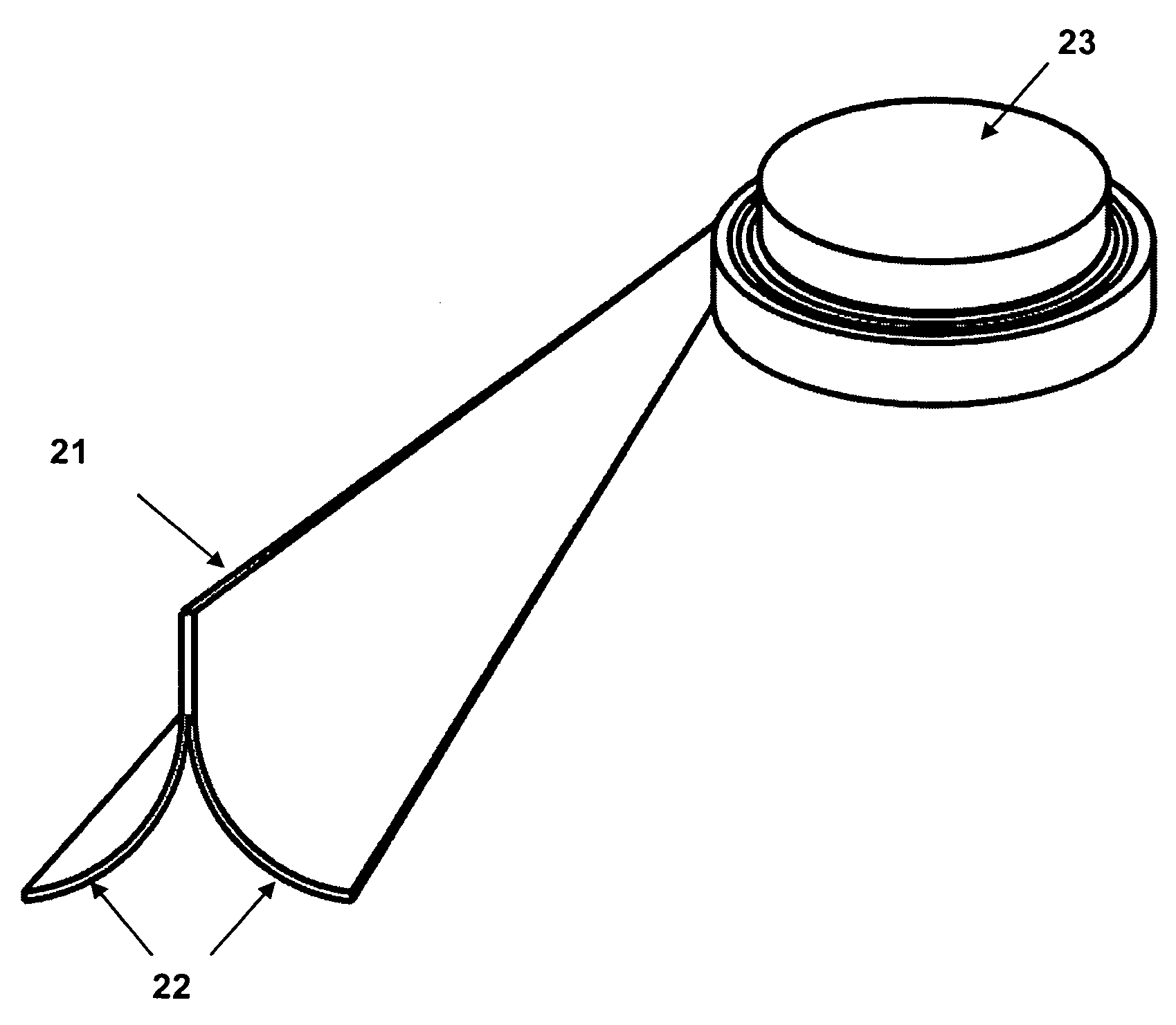 Triangular rollable and collapsible boom