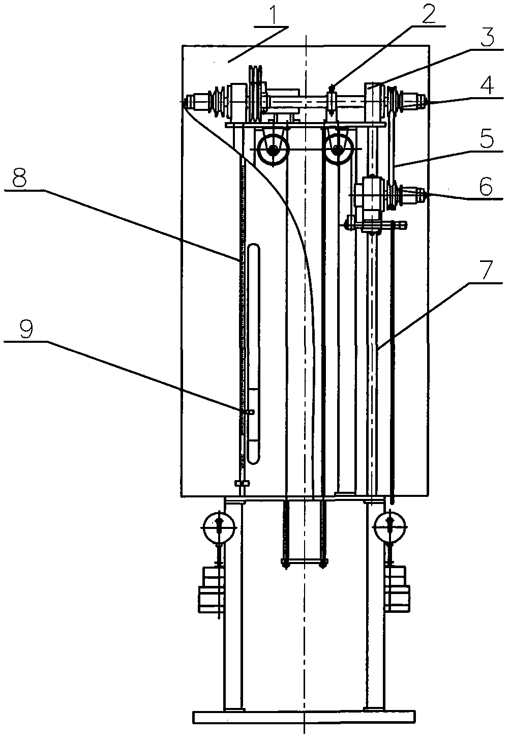 Multifunctional V-belt fatigue test machine