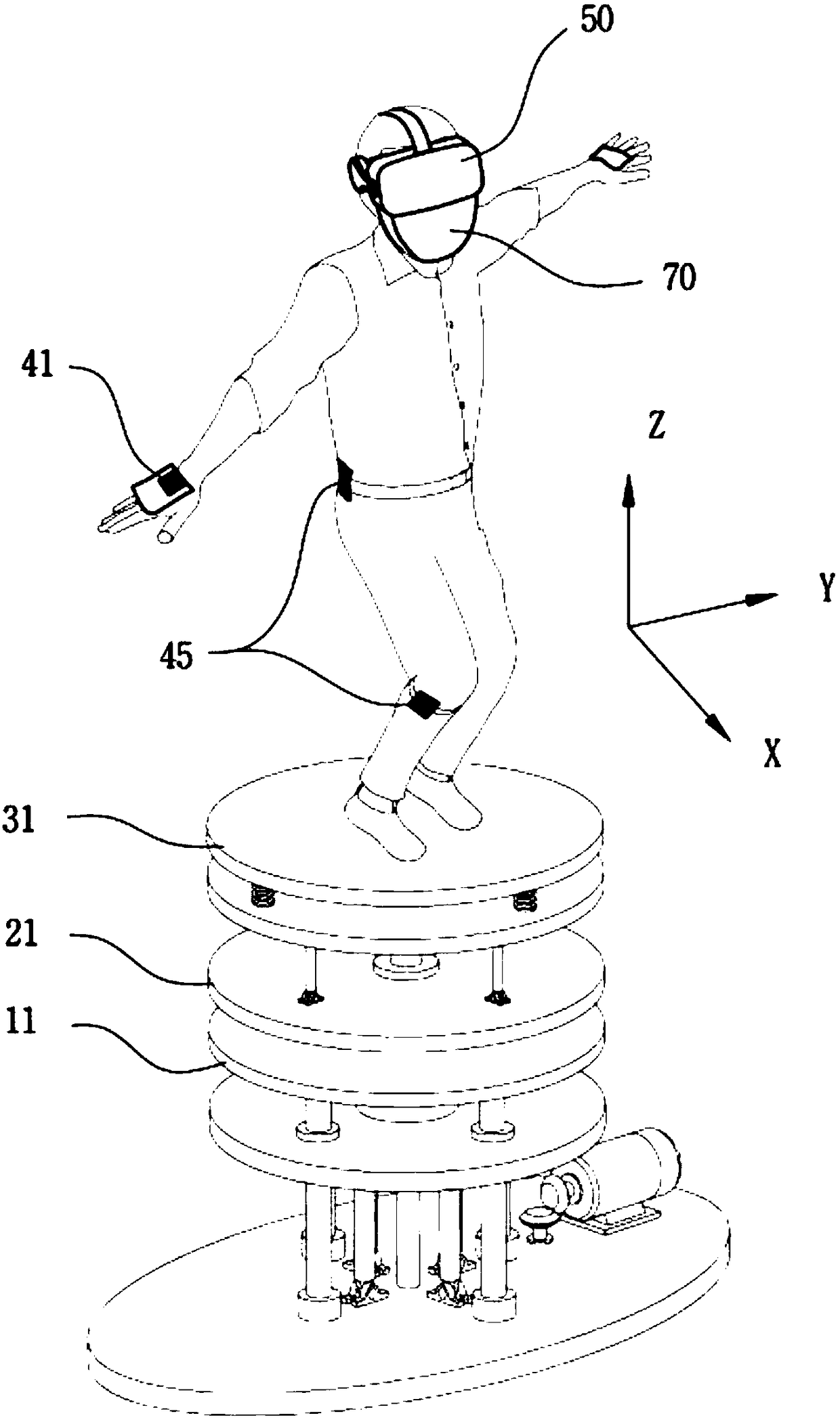 Skiing surfing virtual reality simulation system