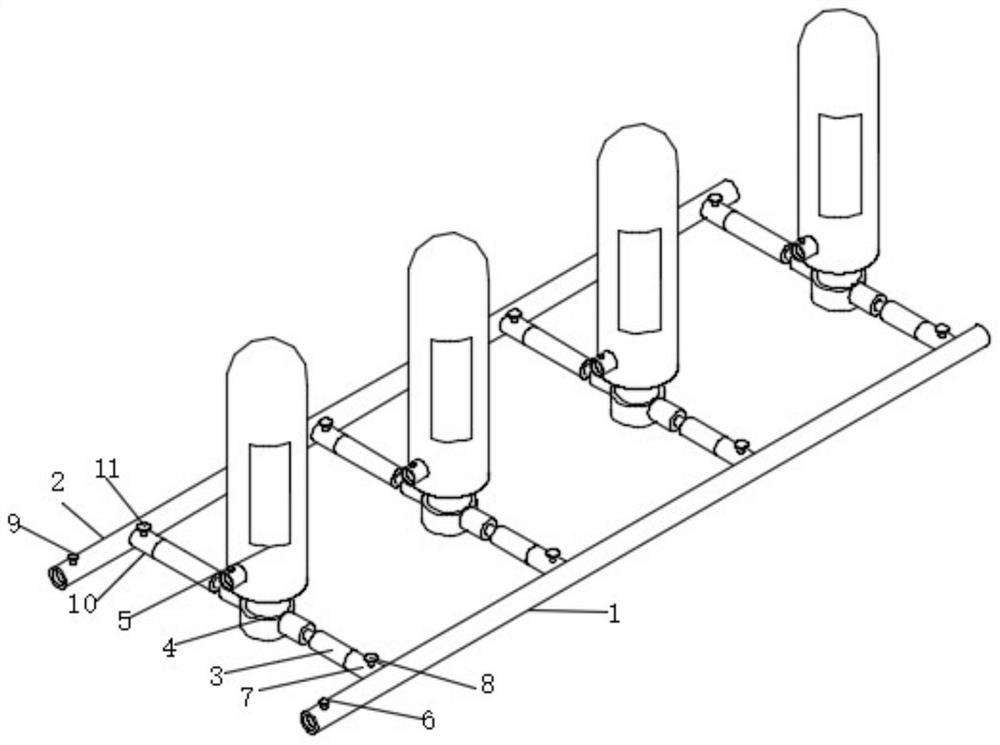 Municipal pipe network water supply equipment water tank device