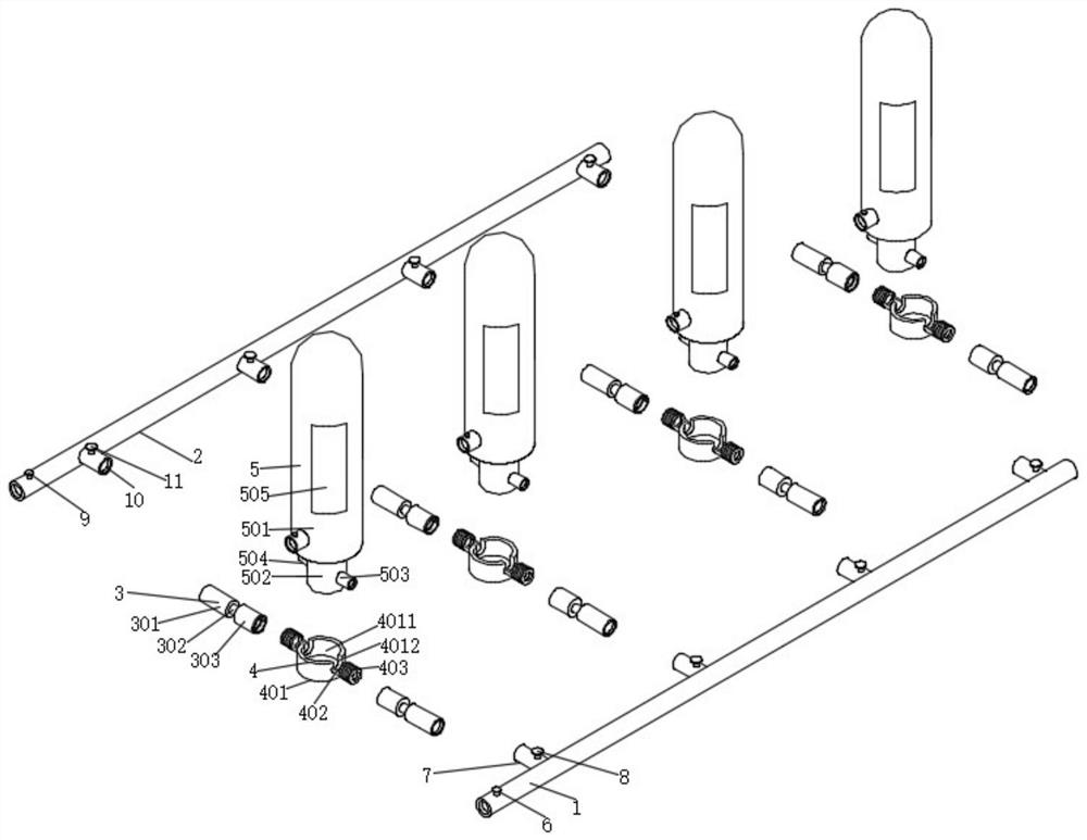 Municipal pipe network water supply equipment water tank device