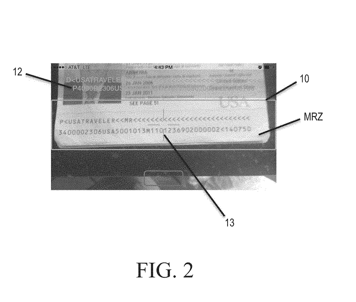 Method and system for imaging documents, such as passports, border crossing cards, visas, and other travel documents, in mobile applications