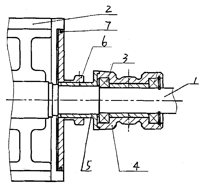 Device at axle head for blocking fiber fly