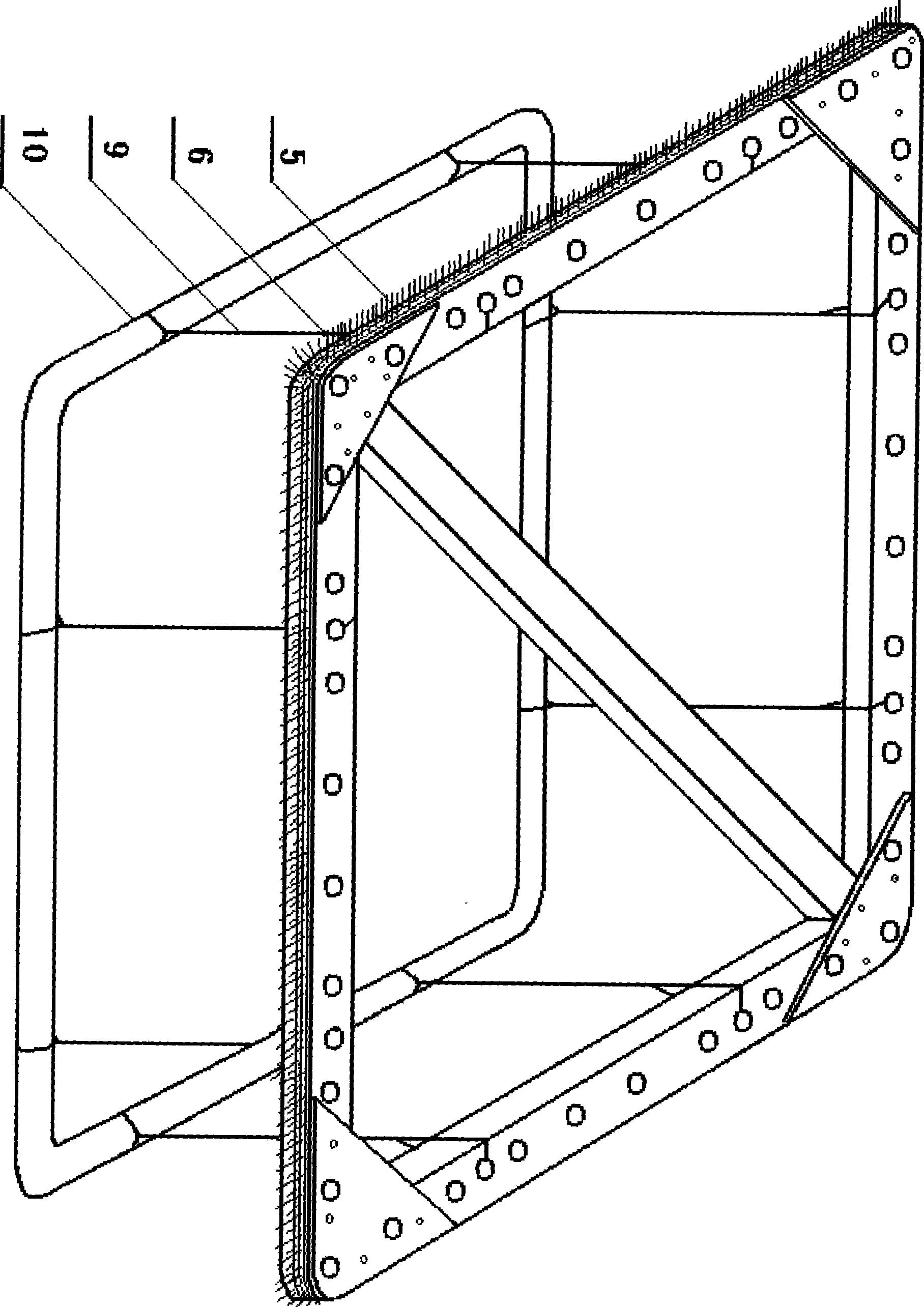 Method and device for automatically cleaning square frame style net cage by tidal wave underwater