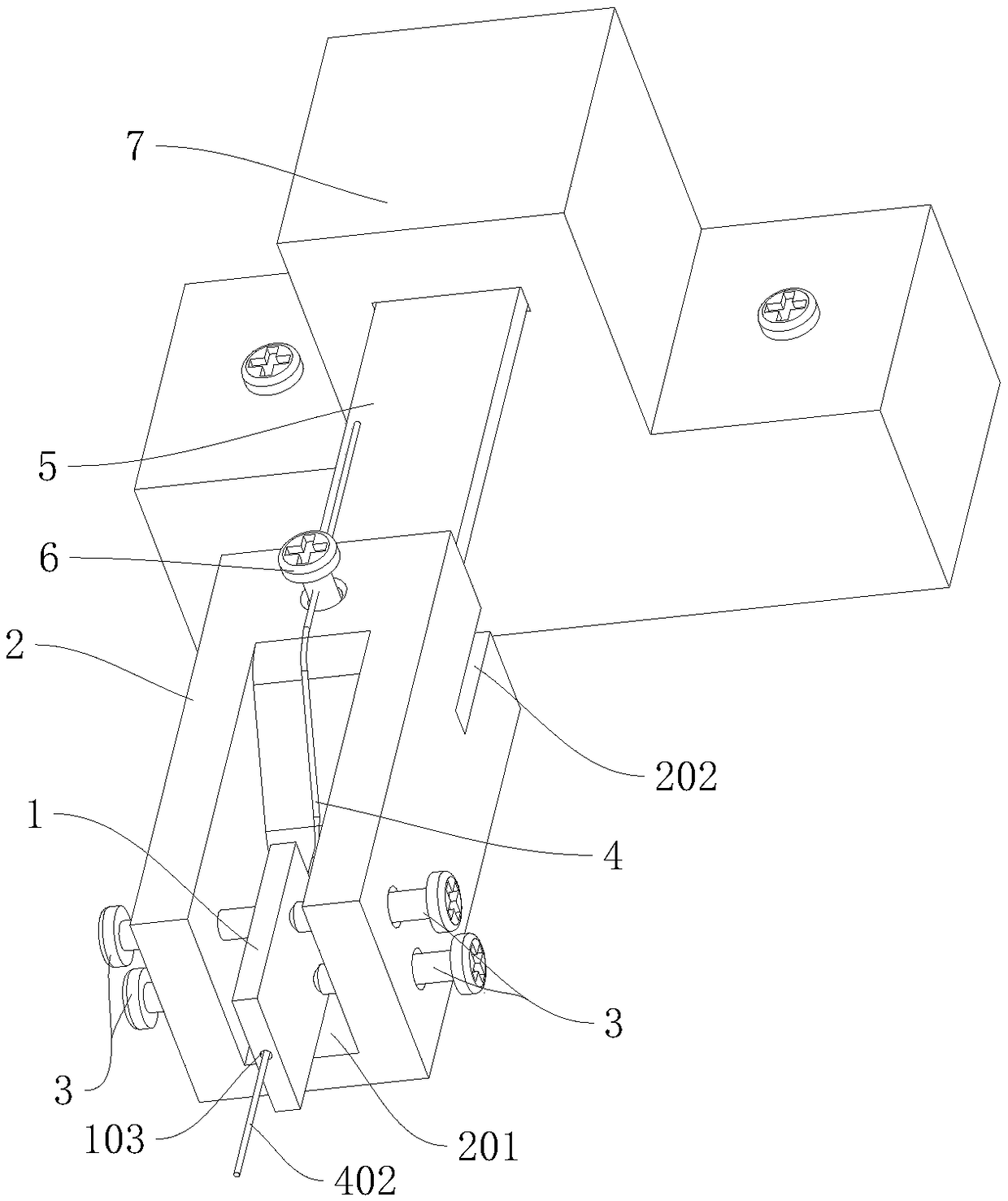 Optical fiber scanner connecting structure