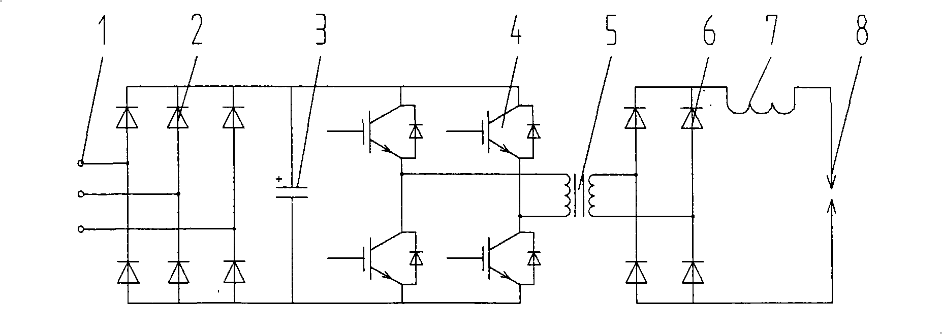 Plasma ignition high power switch power source