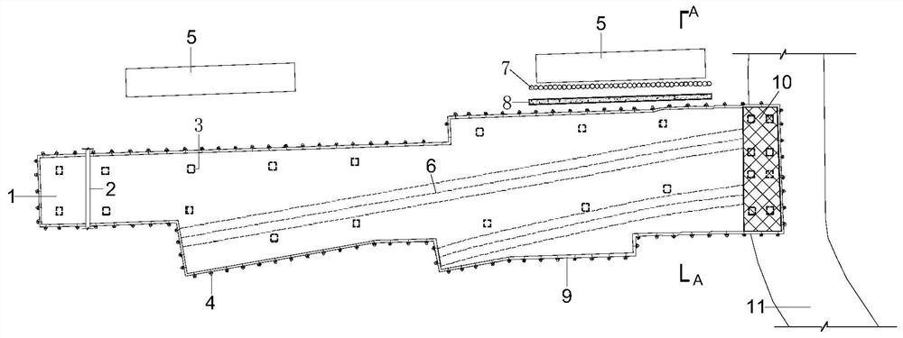 Construction method of special-shaped deep foundation pit with limited construction space of adjacent building structure