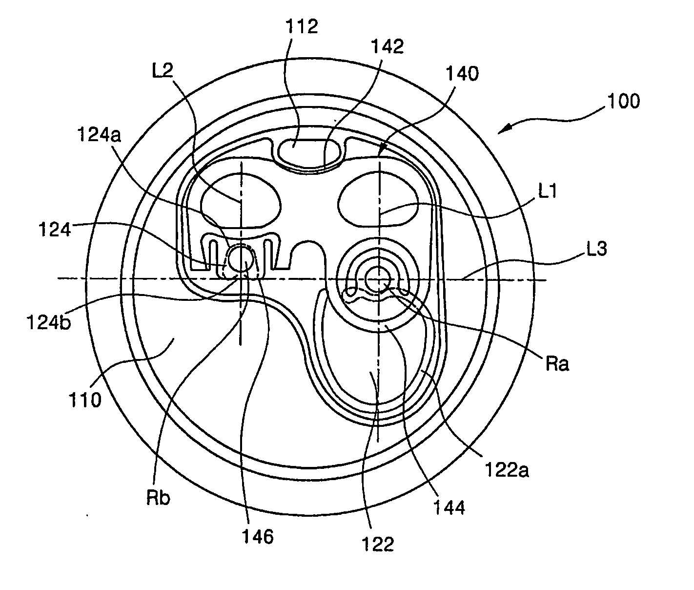 Opening device for can