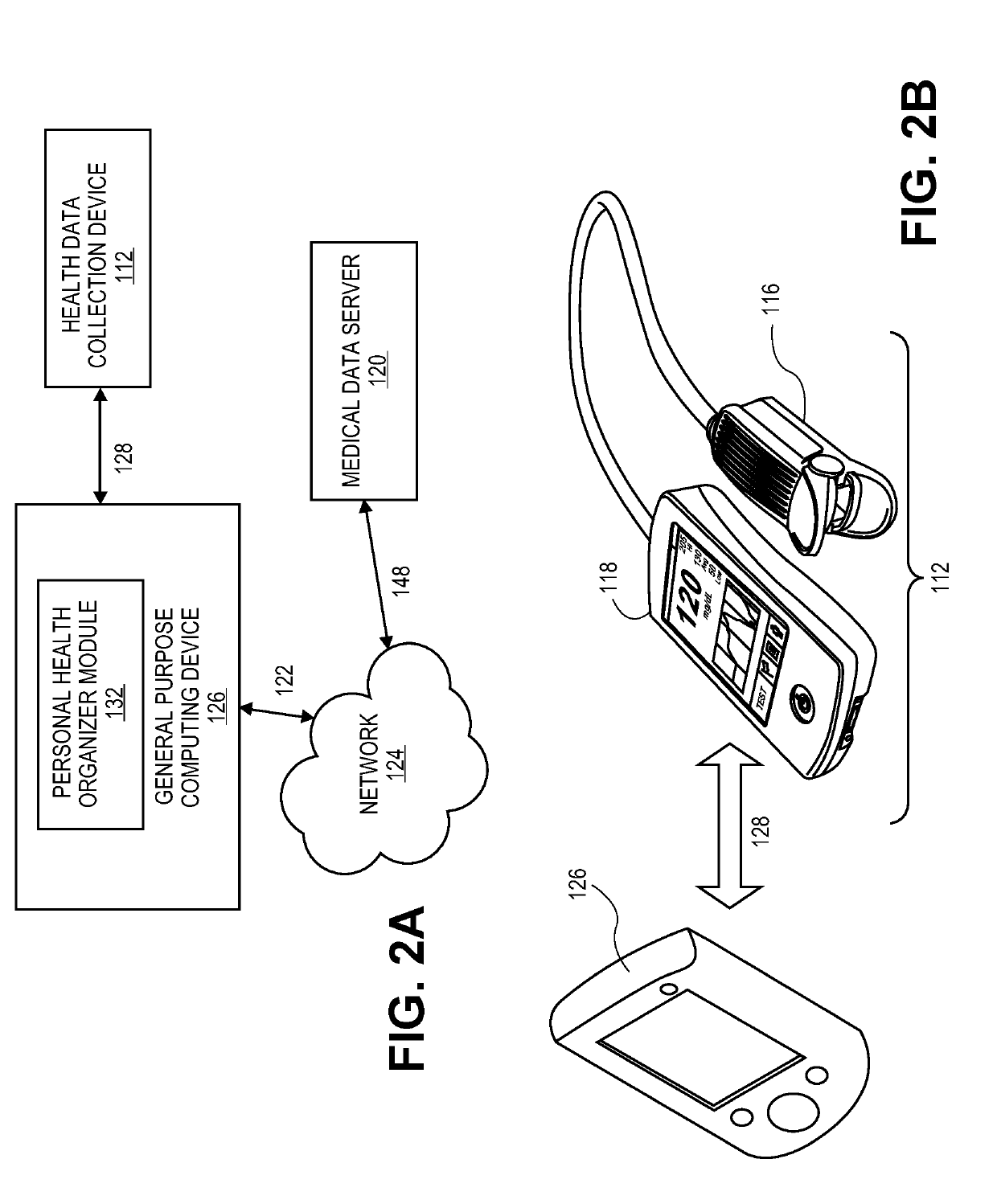 Personal digital assistant or organizer for monitoring glucose levels