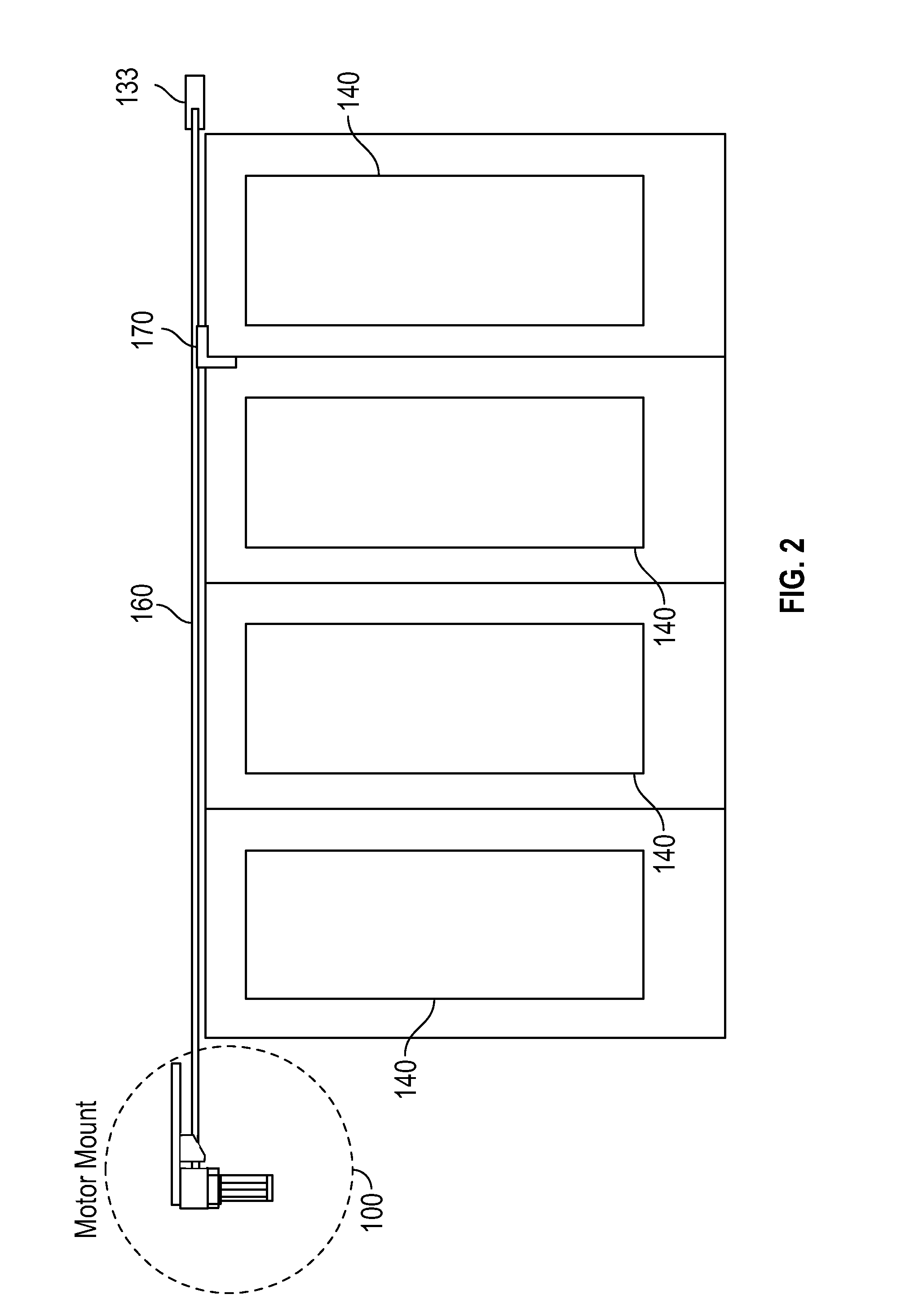 Belt tensioning motor mount