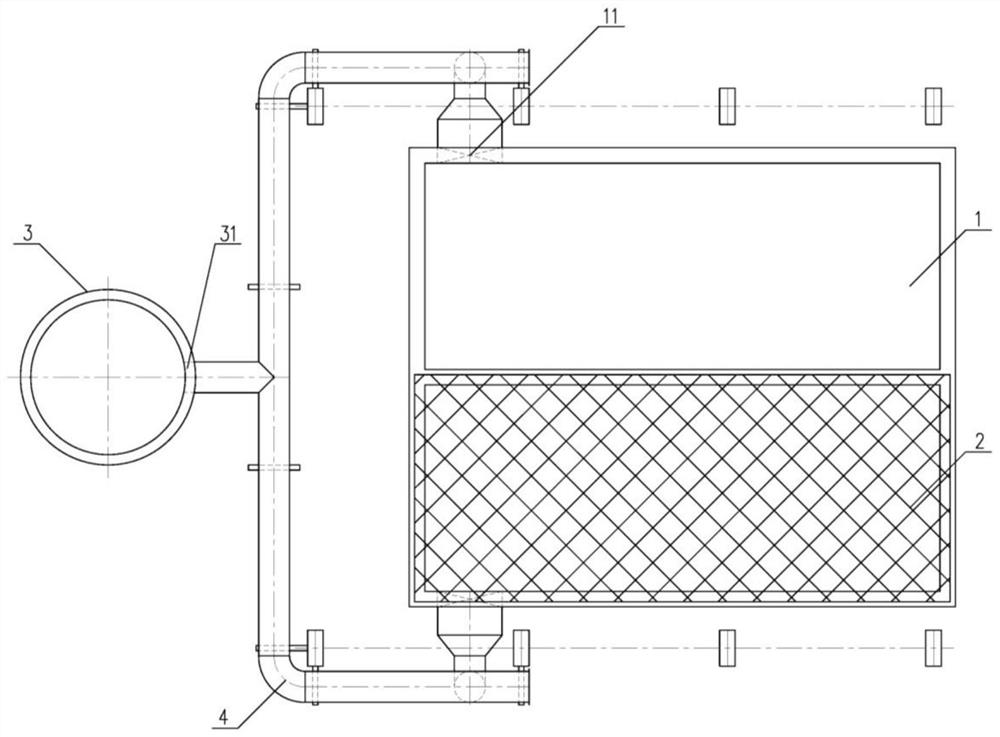 Centralized steam discharging device of water slag filtering tank and using method thereof