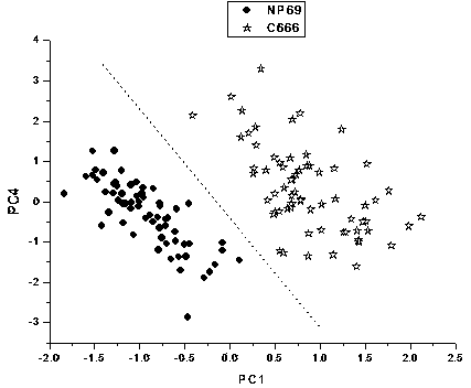 Method for distinguishing cancer cells through surface enhanced Raman spectroscopy