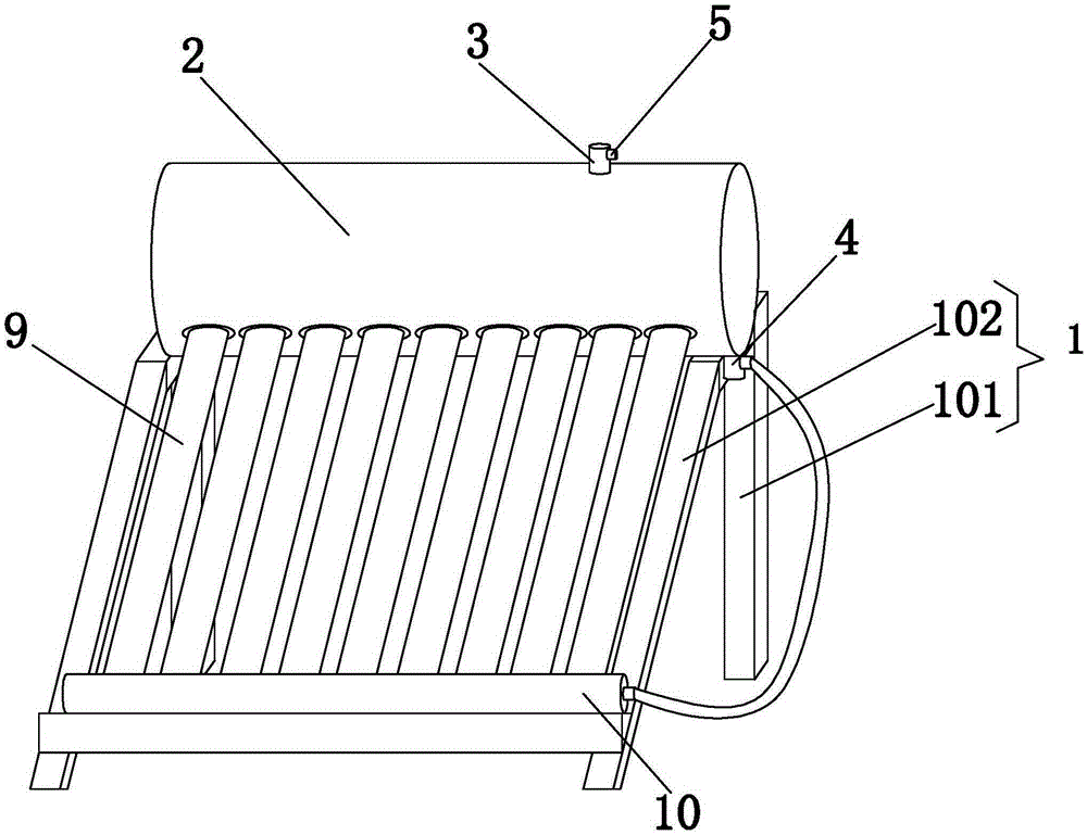 Solar water heater with double heat collection systems