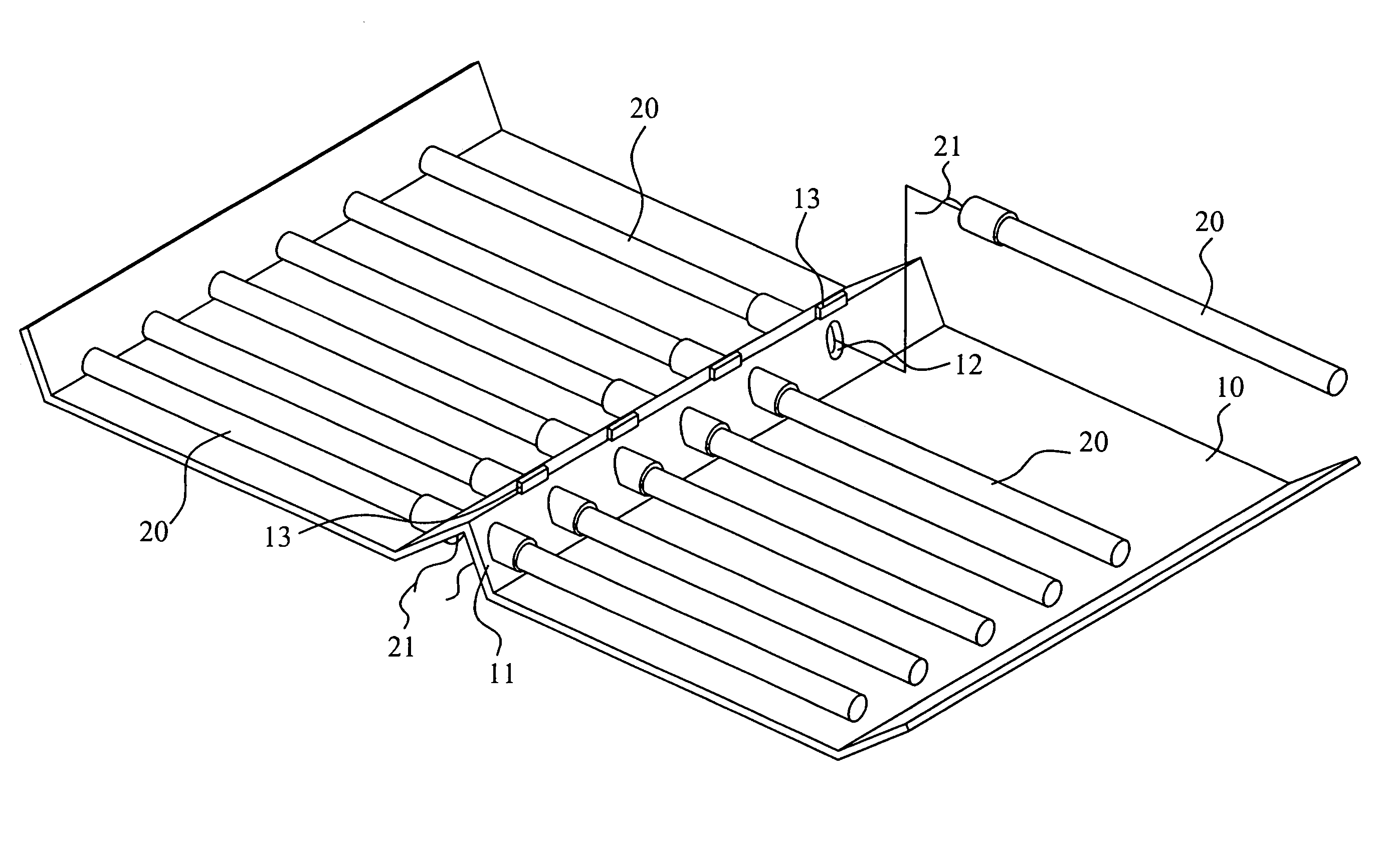 Fluorescent tubes in orthogonal array backlight module