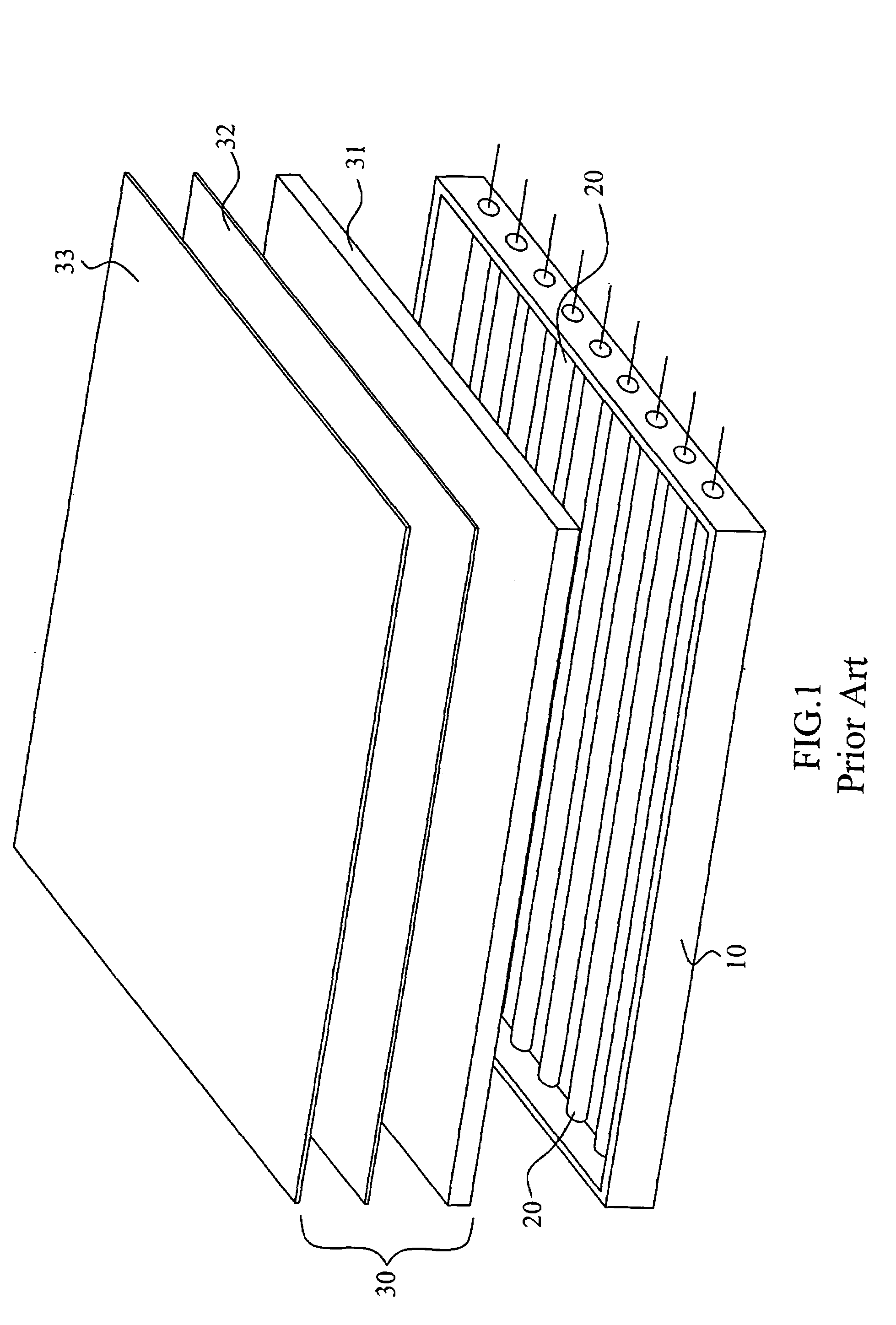 Fluorescent tubes in orthogonal array backlight module