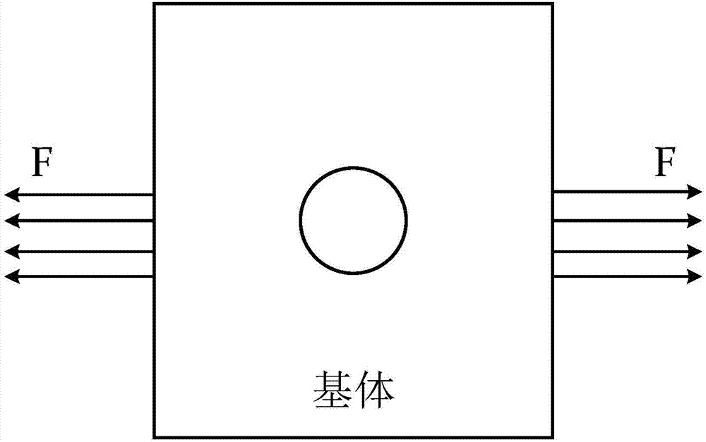 Fiber grating sensor temperature stress decoupling method in metal hole structure