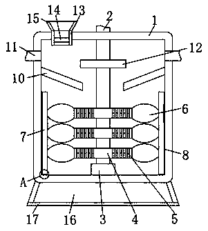 Pre-mixing device of clay-plastic blank