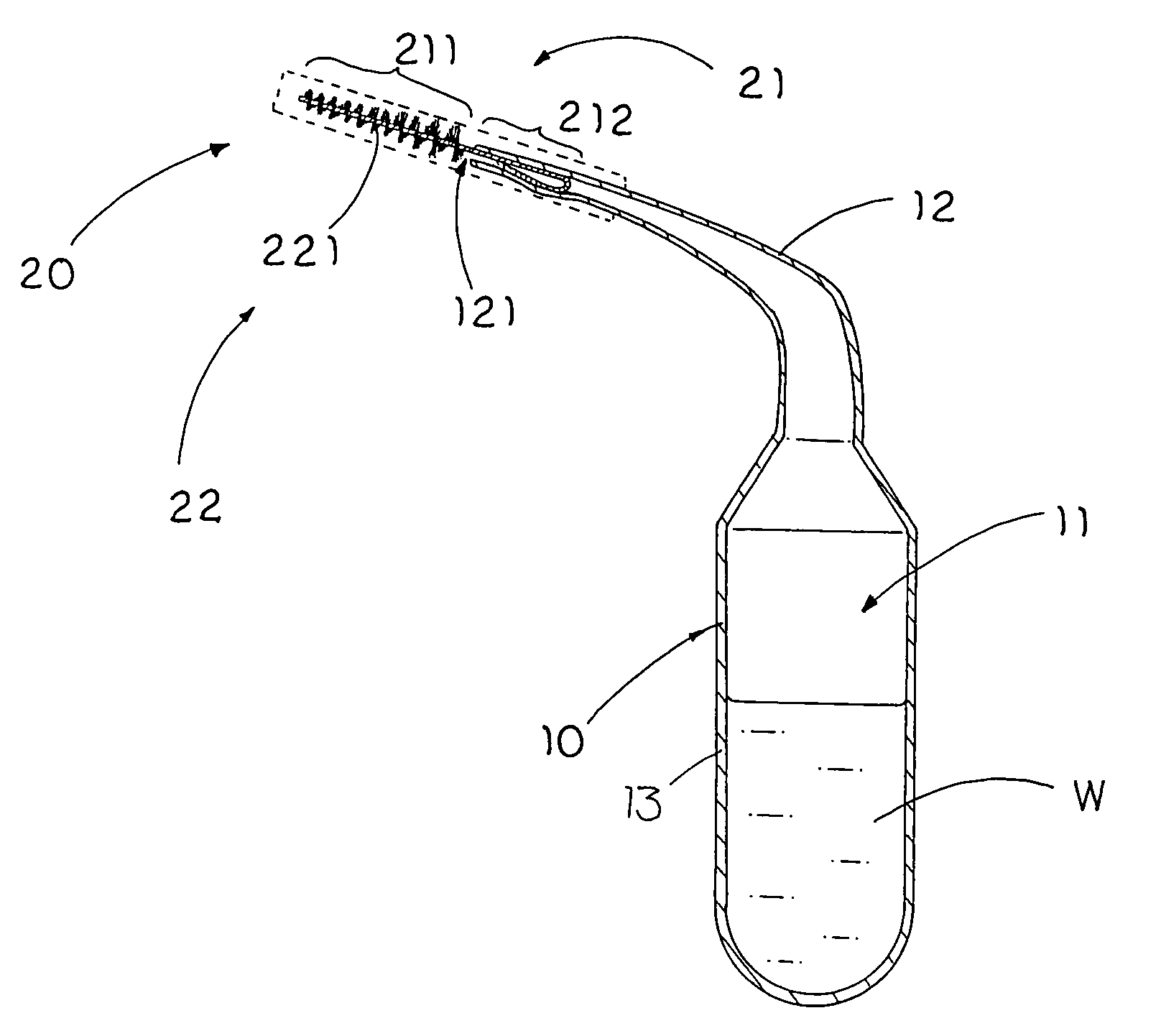 Interproximal squirt brush