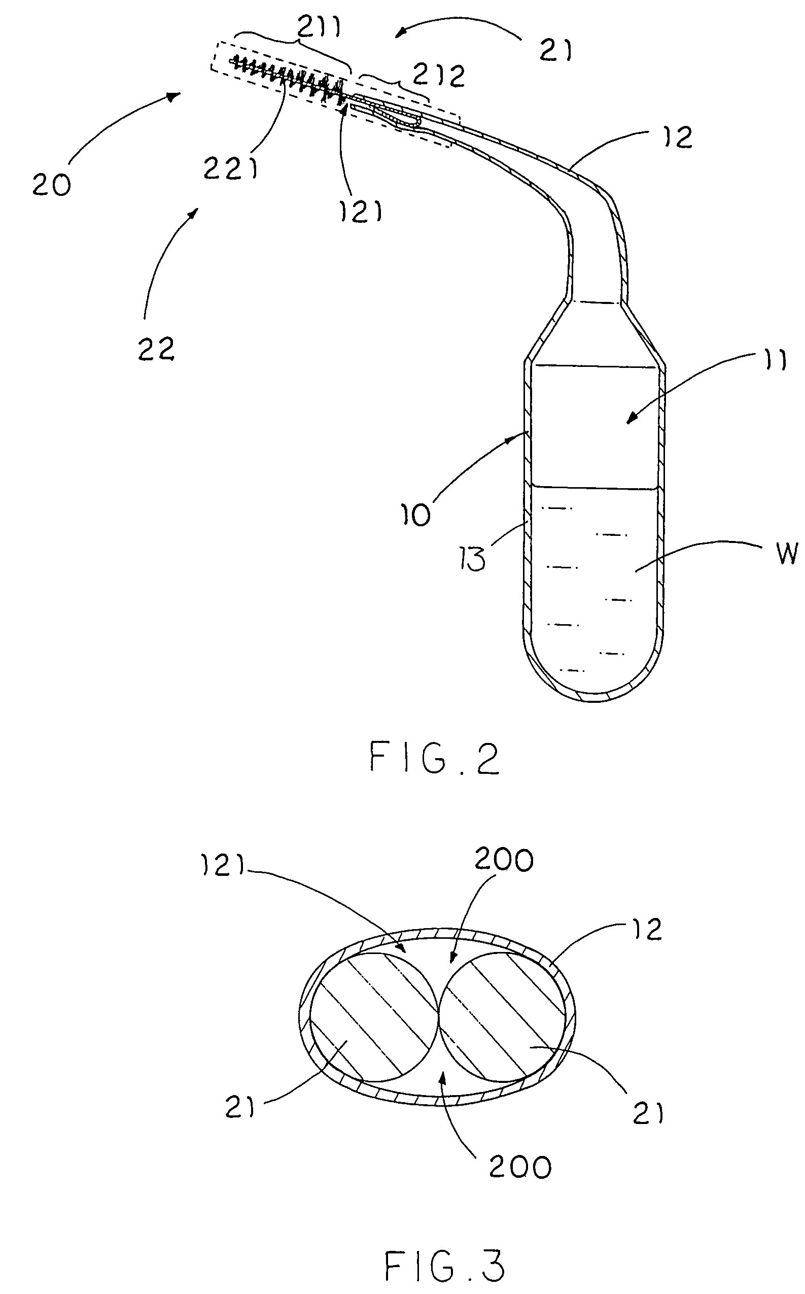 Interproximal squirt brush