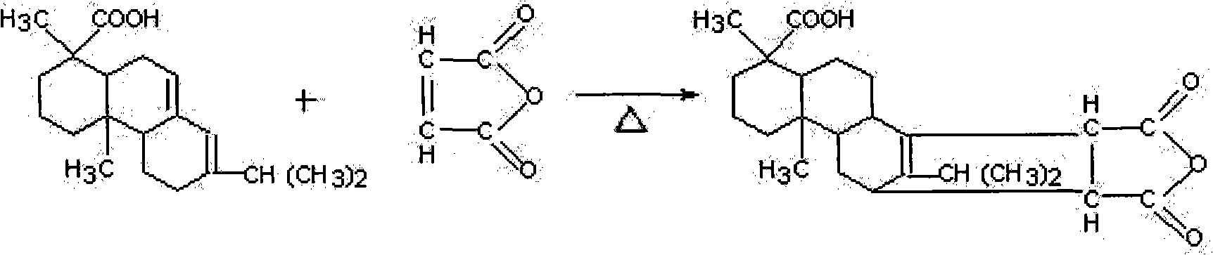 Production method of abietic maleic anhydride resin