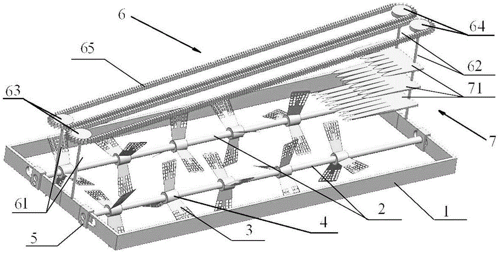 A fruit picking mechanism for a peanut combine harvester