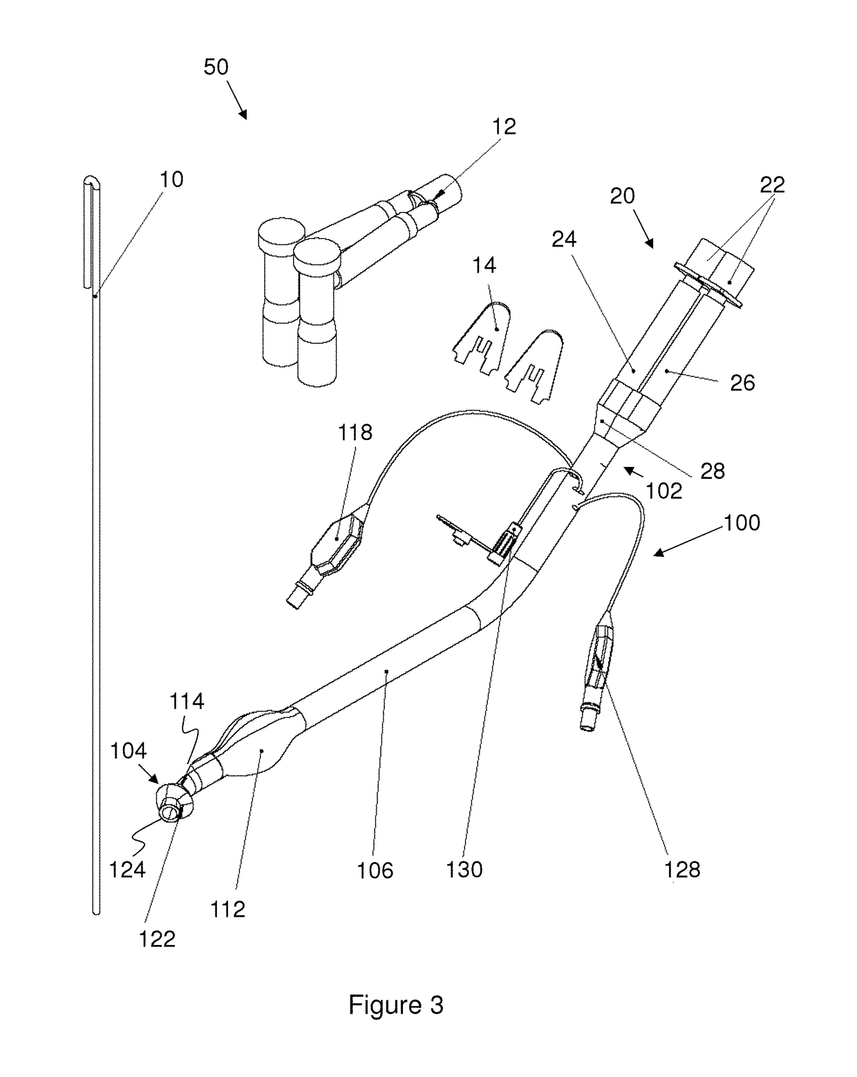 Endobronchial tube with integrated image sensor and a cleaning nozzle arrangement