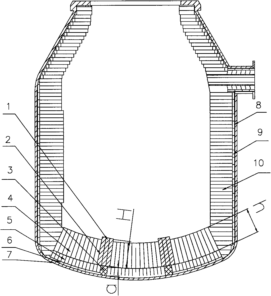 Bottom-blown air brick of top and bottom repeatedly blown converter and installing structure thereof