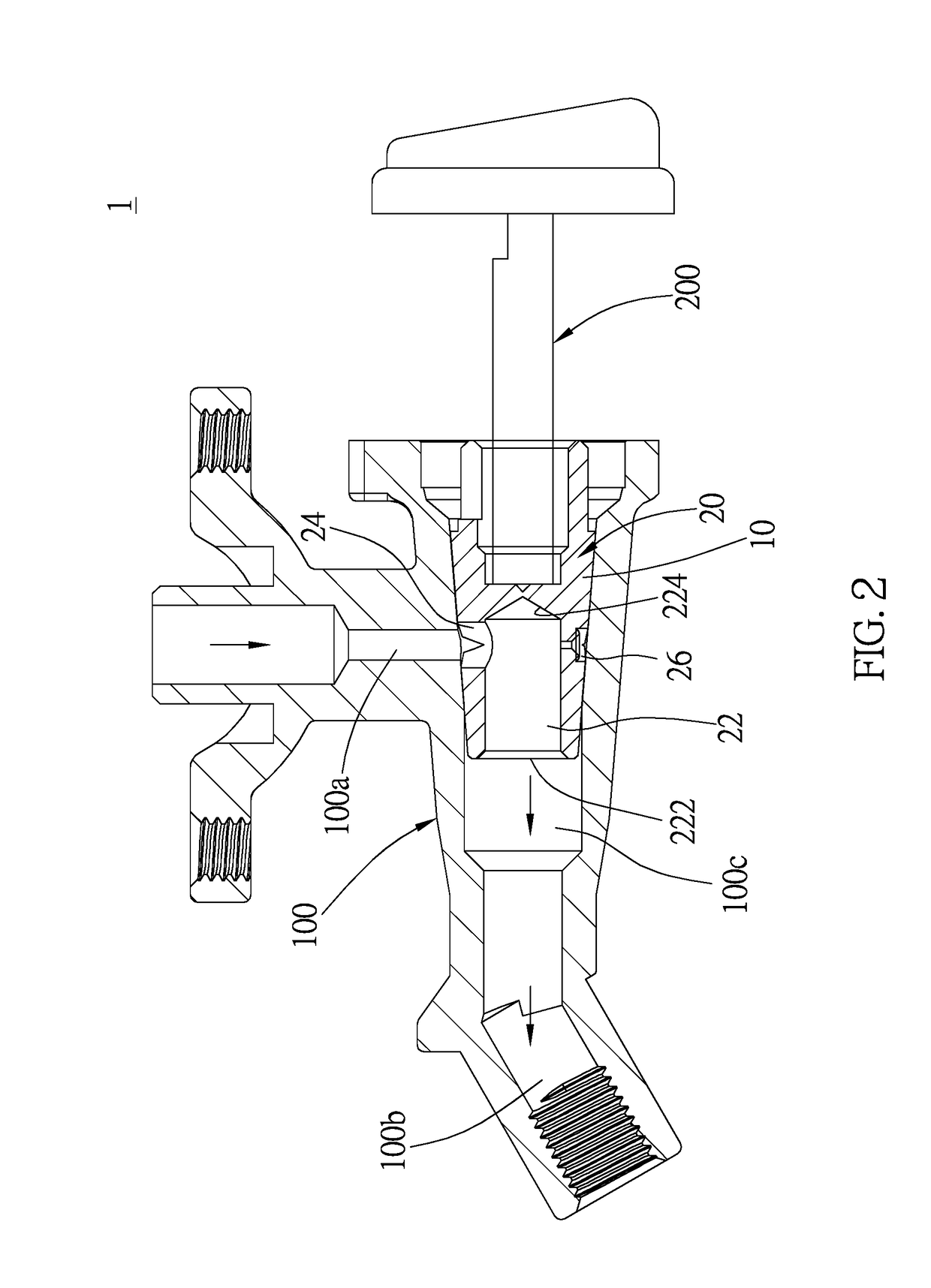 Plug member of gas valve