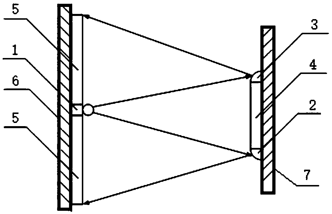 Light curtain area expanding device based on spherical reflection and using method of device