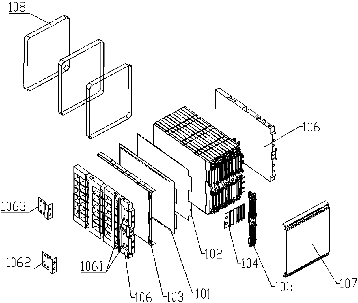 Soft package lithium battery pack and assembly method thereof