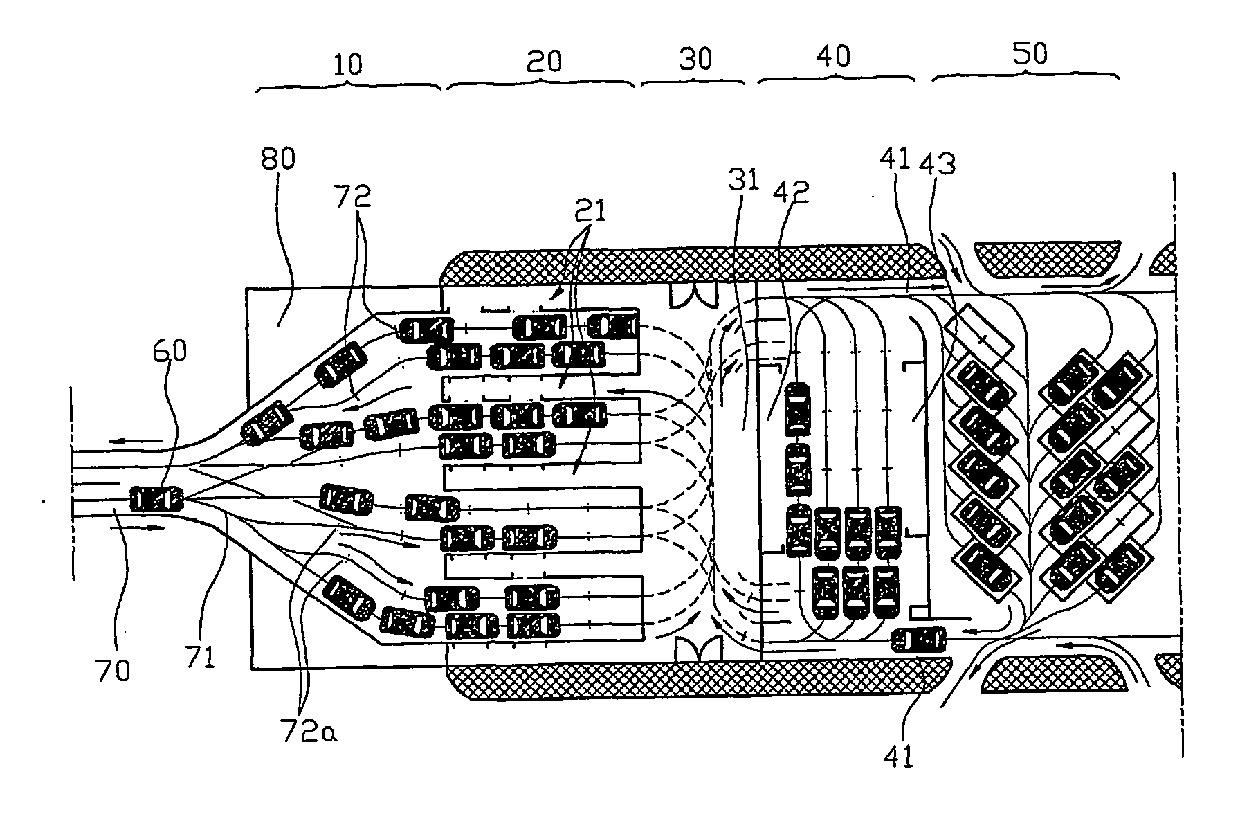 Terminal for guideway transit system