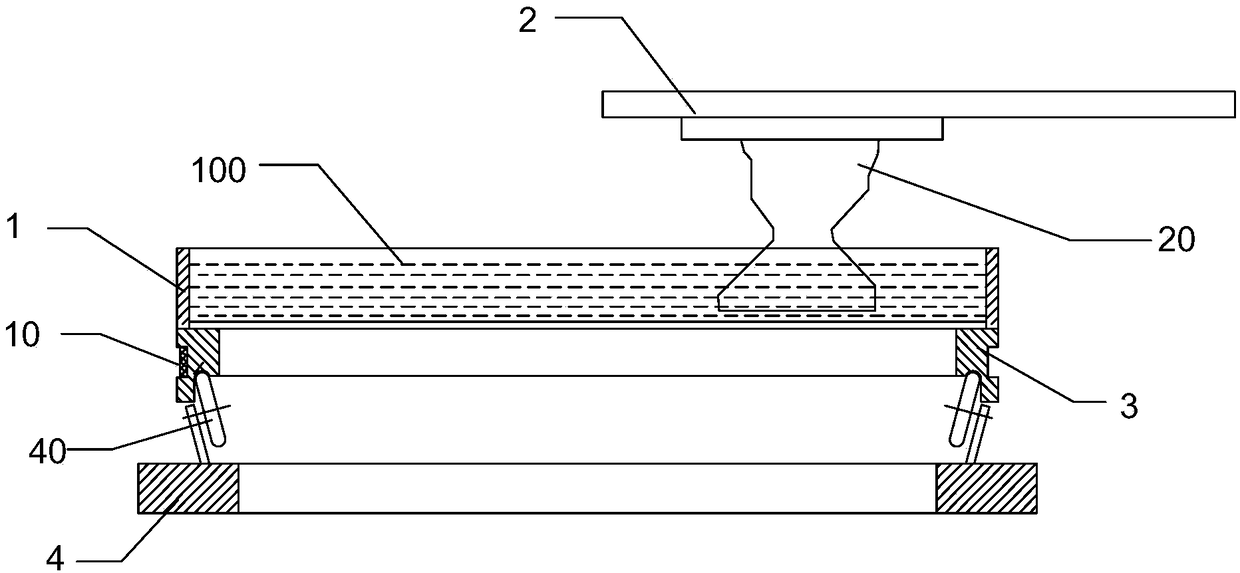 Forming method of solidified layer of photosensitive material in 3D printing and structure for realizing the method