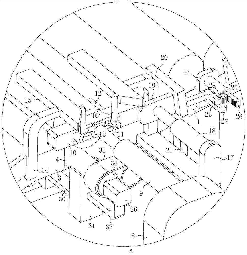 Forging blank preheating device for hydraulic hose joint production and processing