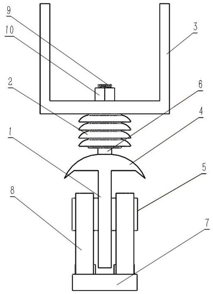 An anti-icing multi-roller rigid contact current receiving device