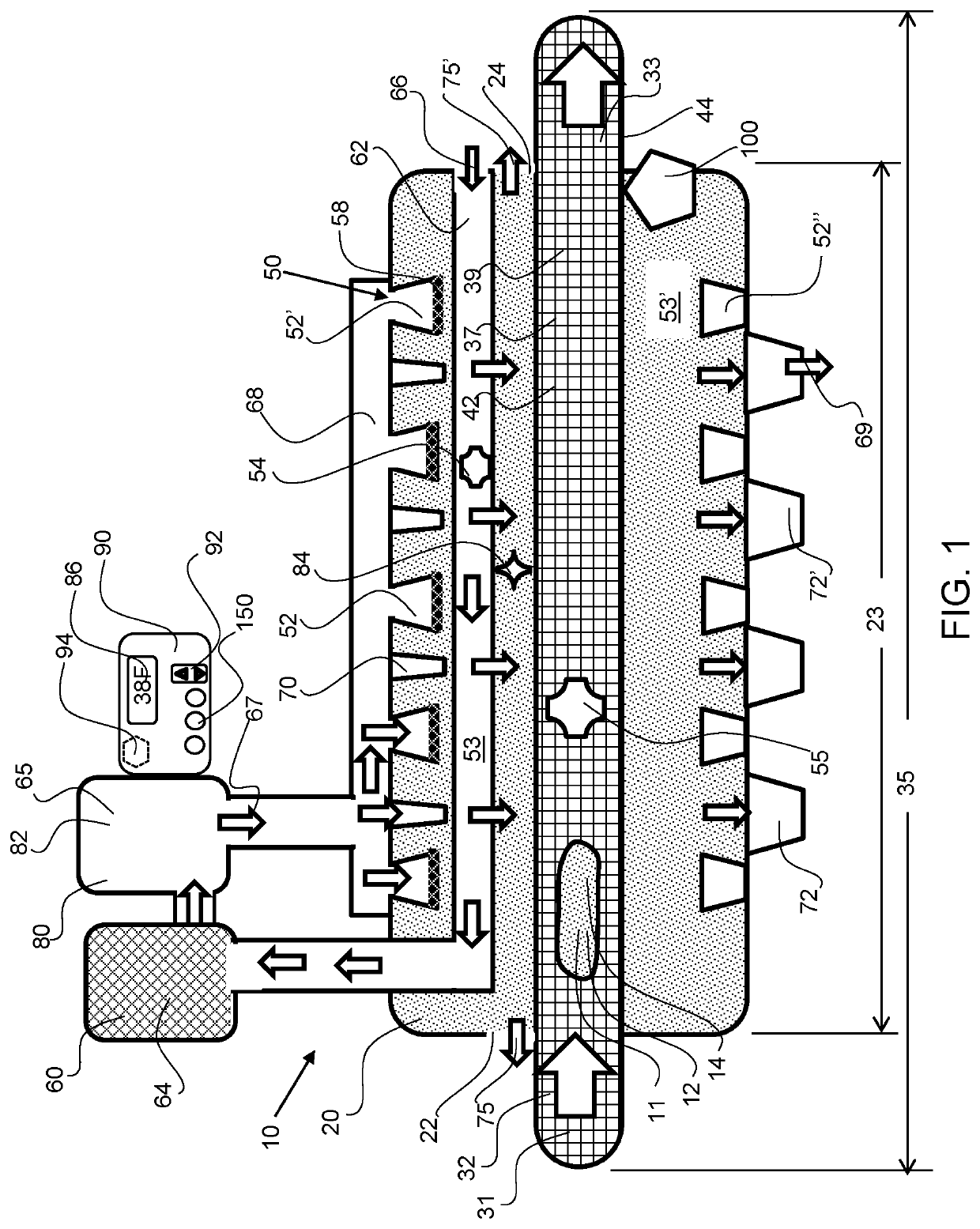 Disinfecting conveyor system