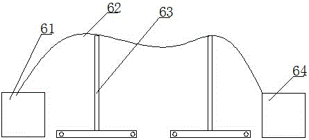 A high-voltage power transmission and distribution cable cross-road erection machine tool and wiring method