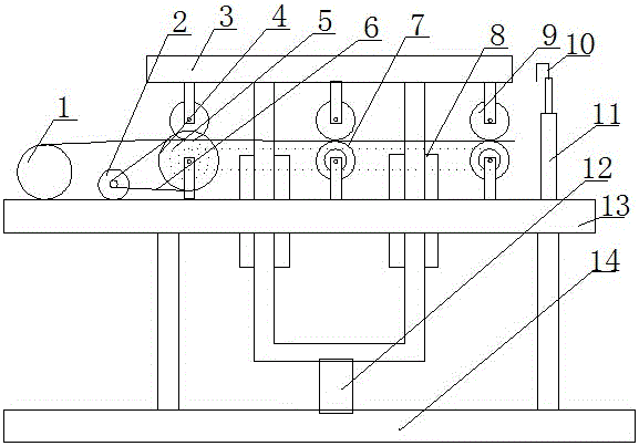 A high-voltage power transmission and distribution cable cross-road erection machine tool and wiring method